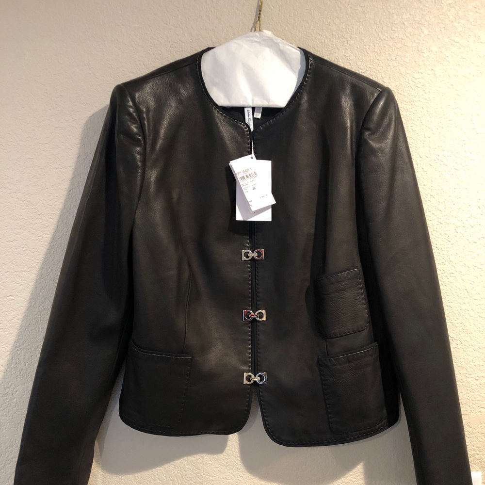 Brand new Woman Salvatore Ferragamo leather jacket
